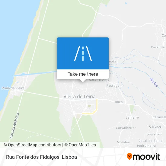Rua Fonte dos Fidalgos map