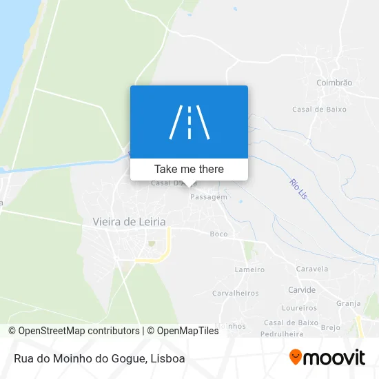 Rua do Moinho do Gogue map