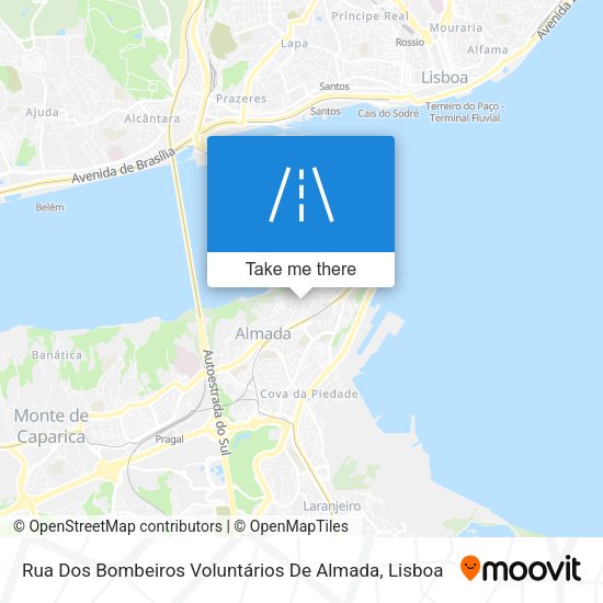 Rua Dos Bombeiros Voluntários De Almada map