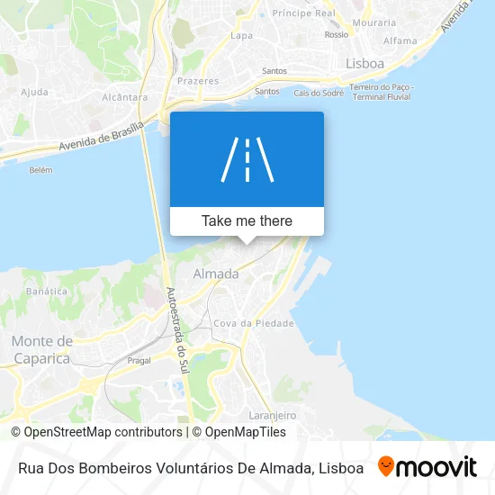 Rua Dos Bombeiros Voluntários De Almada map