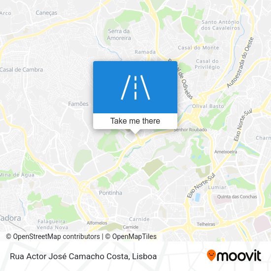 Rua Actor José Camacho Costa map