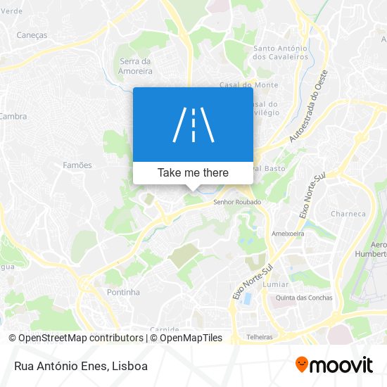 Rua António Enes mapa