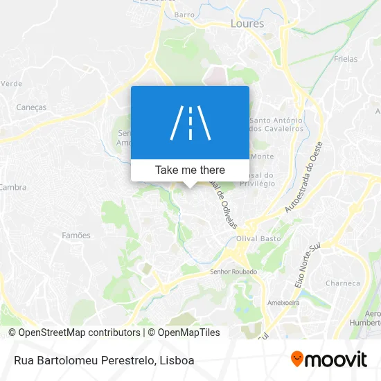 Rua Bartolomeu Perestrelo map