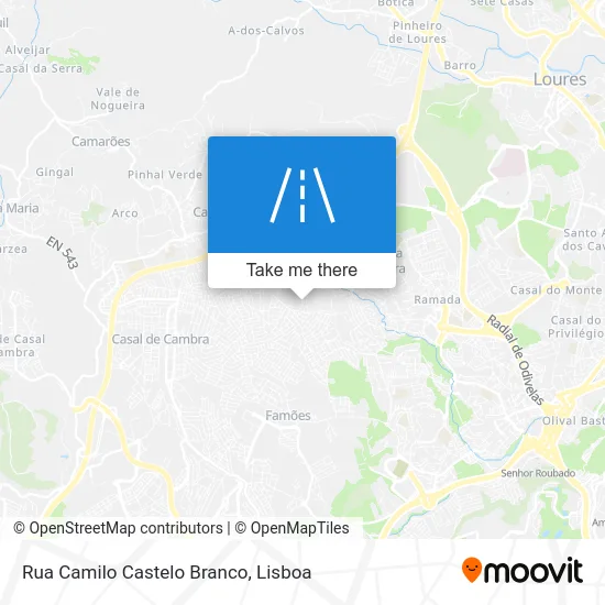 Rua Camilo Castelo Branco map