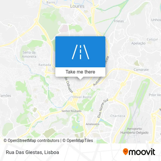 Rua Das Giestas map