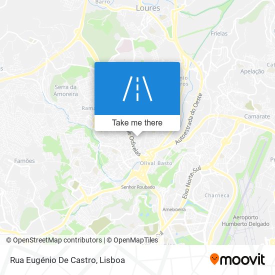 Rua Eugénio De Castro mapa