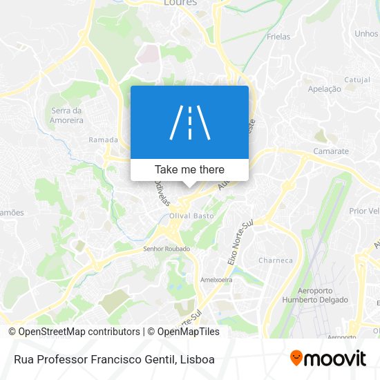 Rua Professor Francisco Gentil map