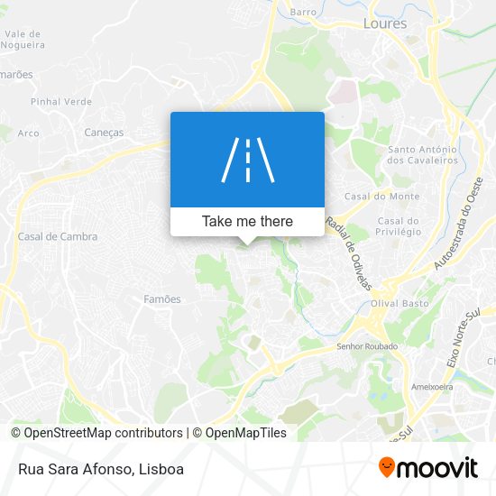 Rua Sara Afonso mapa