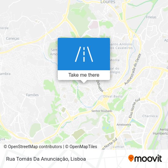 Rua Tomás Da Anunciação mapa