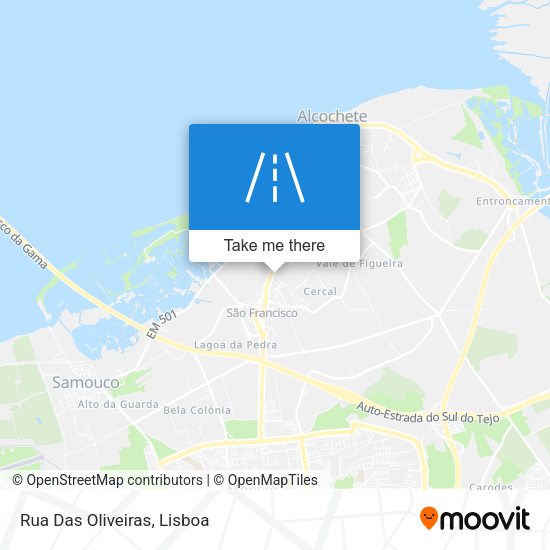 Rua Das Oliveiras mapa