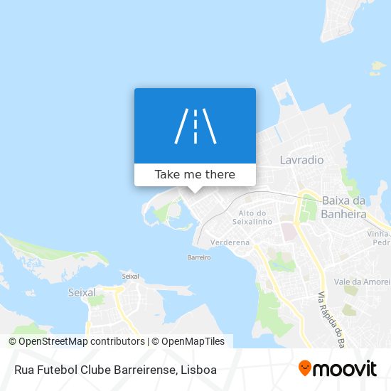 Rua Futebol Clube Barreirense mapa