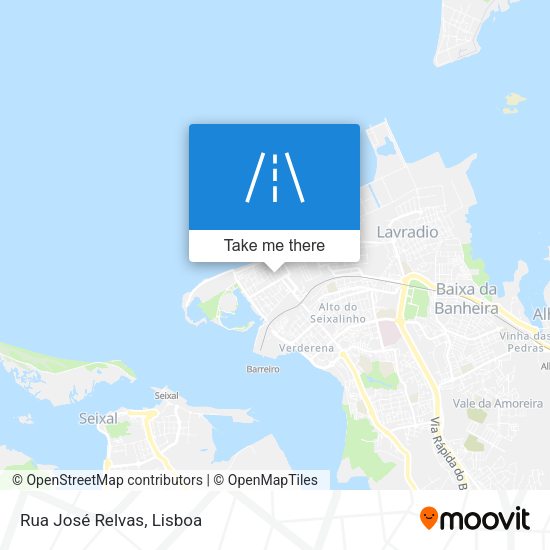 Rua José Relvas mapa
