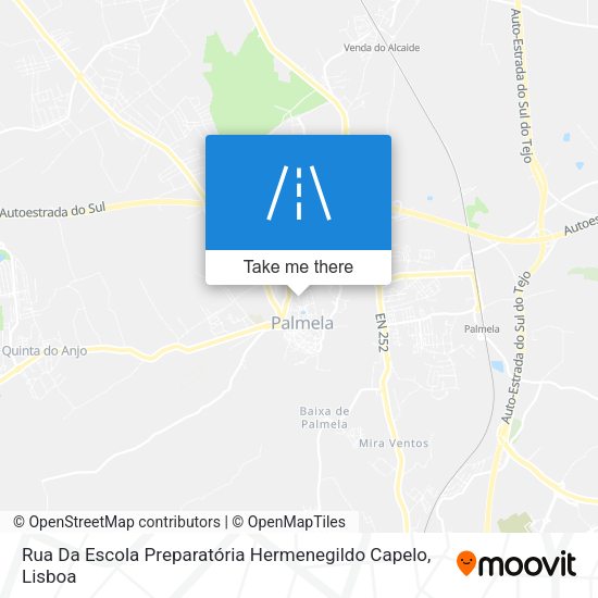 Rua Da Escola Preparatória Hermenegildo Capelo mapa