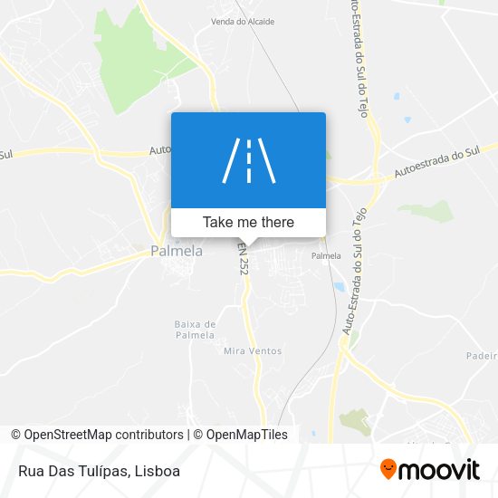 Rua Das Tulípas mapa