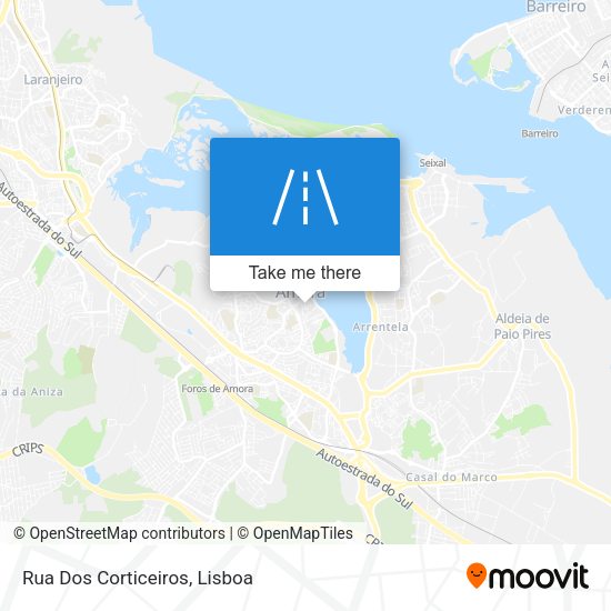 Rua Dos Corticeiros mapa