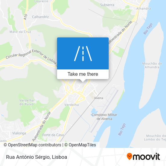 Rua António Sérgio mapa