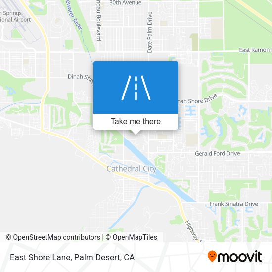 East Shore Lane map