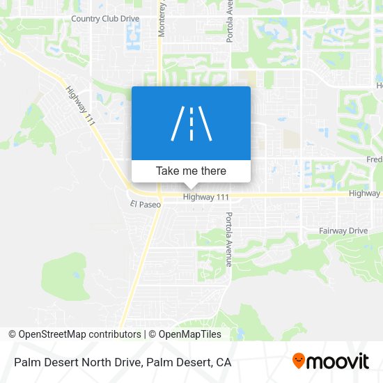 Palm Desert North Drive map