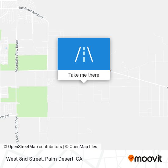West 8nd Street map