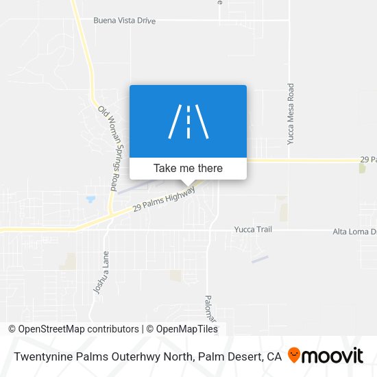 Twentynine Palms Outerhwy North map
