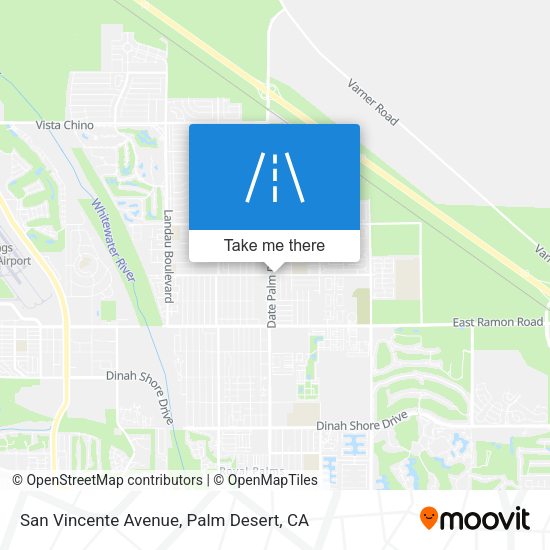Mapa de San Vincente Avenue