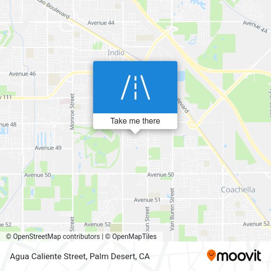 Mapa de Agua Caliente Street