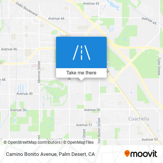 Camino Bonito Avenue map