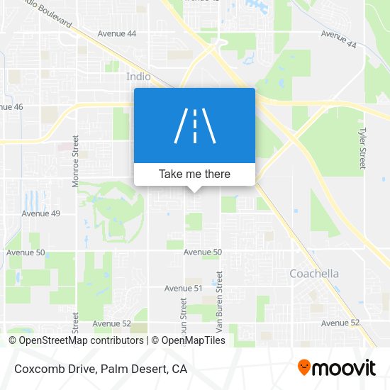 Coxcomb Drive map
