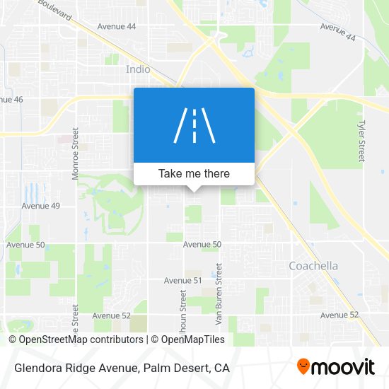 Glendora Ridge Avenue map