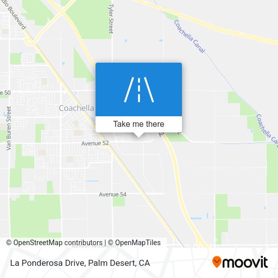 La Ponderosa Drive map