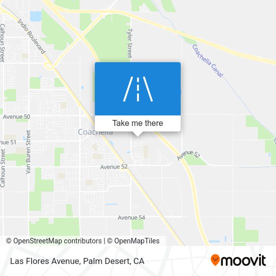 Las Flores Avenue map