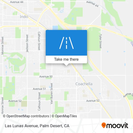 Las Lunas Avenue map
