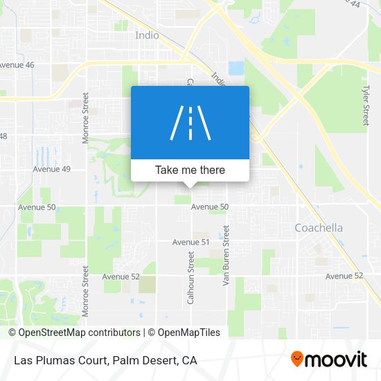 Las Plumas Court map