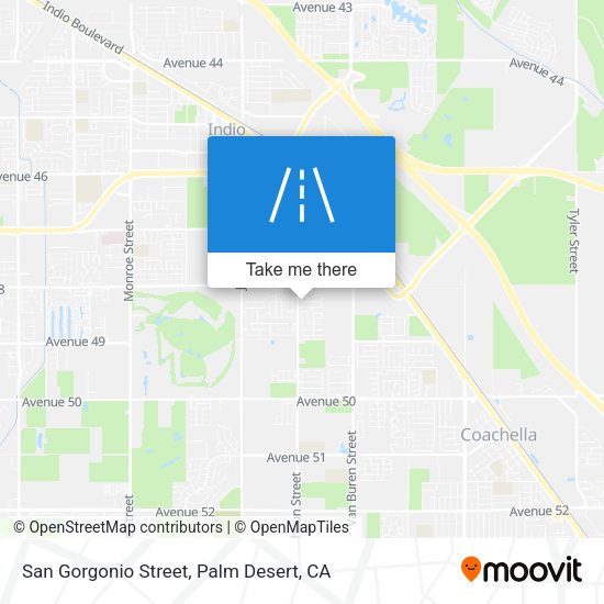 Mapa de San Gorgonio Street