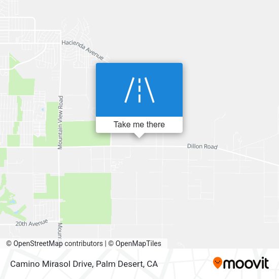 Camino Mirasol Drive map