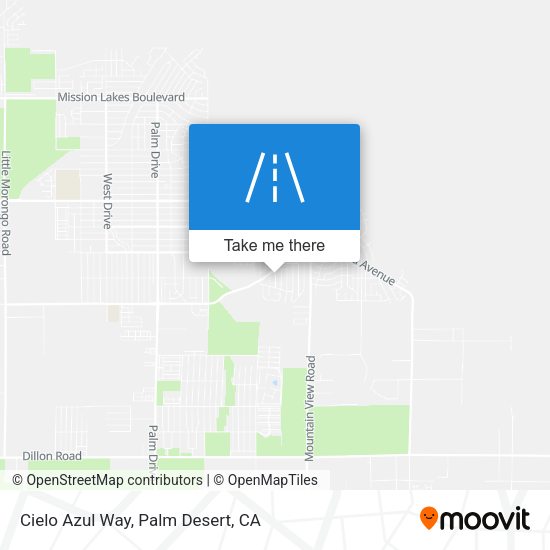 Cielo Azul Way map