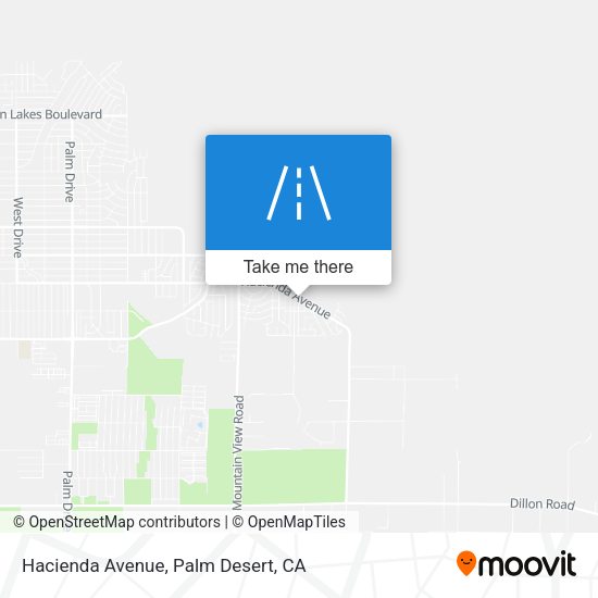 Hacienda Avenue map