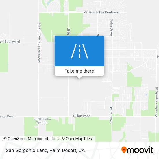 Mapa de San Gorgonio Lane