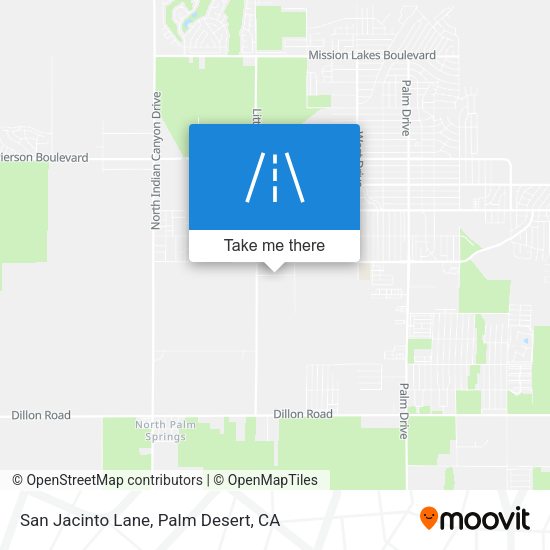 Mapa de San Jacinto Lane