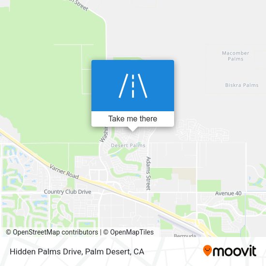 Mapa de Hidden Palms Drive