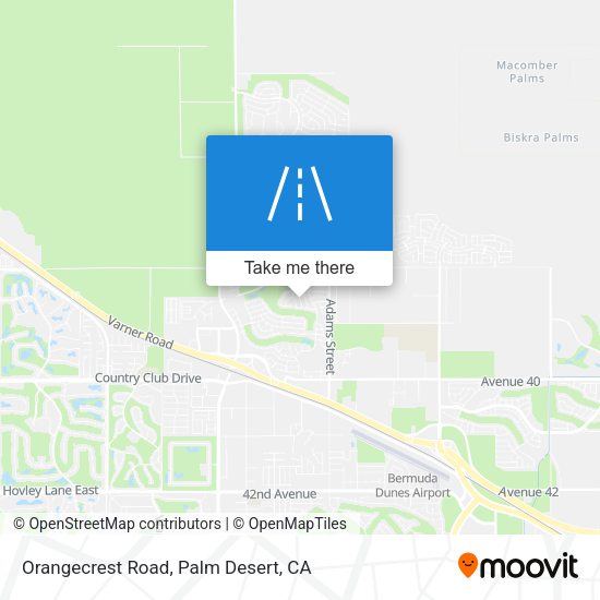 Orangecrest Road map