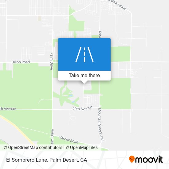 El Sombrero Lane map