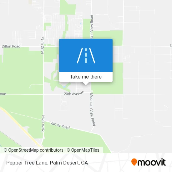 Pepper Tree Lane map