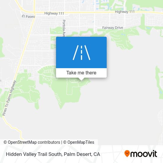 Hidden Valley Trail South map