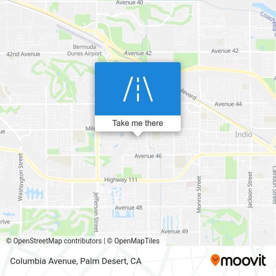 Columbia Avenue map