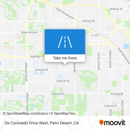 De Coronado Drive West map