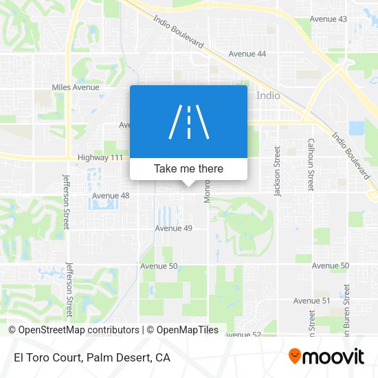 El Toro Court map