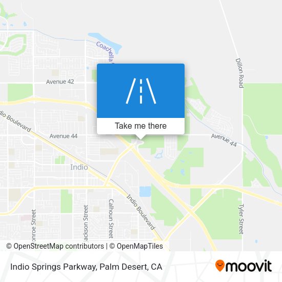 Indio Springs Parkway map