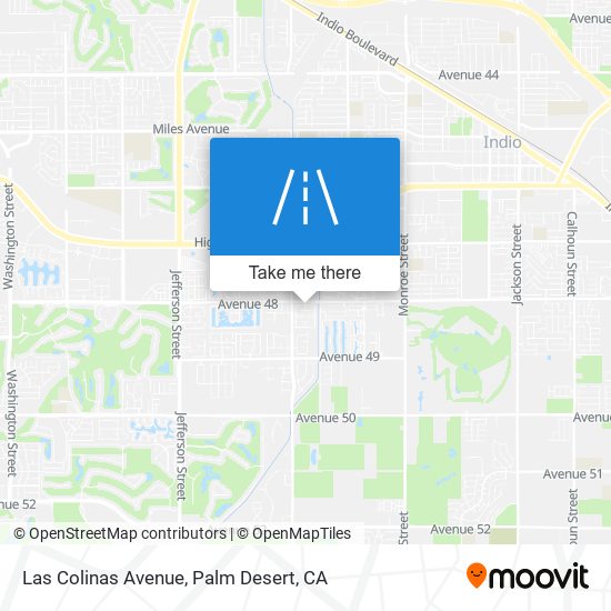 Las Colinas Avenue map