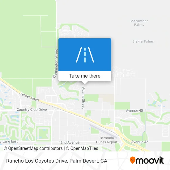 Rancho Los Coyotes Drive map
